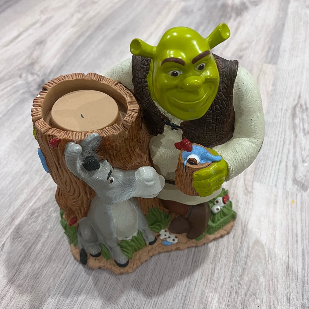 Shrek & Donkey Dixie Cup Holder 8.5 Inch Hollow Plastic Figure Dreamwork 2004